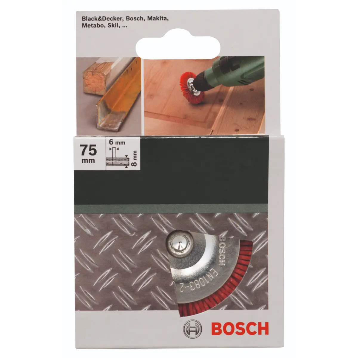 Bosch Scheibenbürsten für Bohrmaschinen, K80, 75 mm