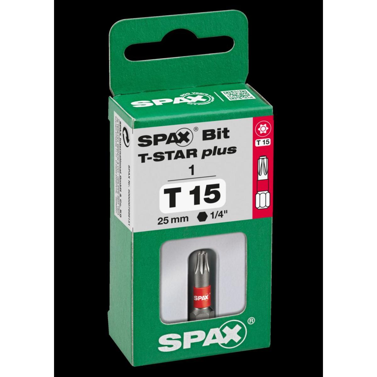 SPAX Bit T-Star Plus T15 25mm