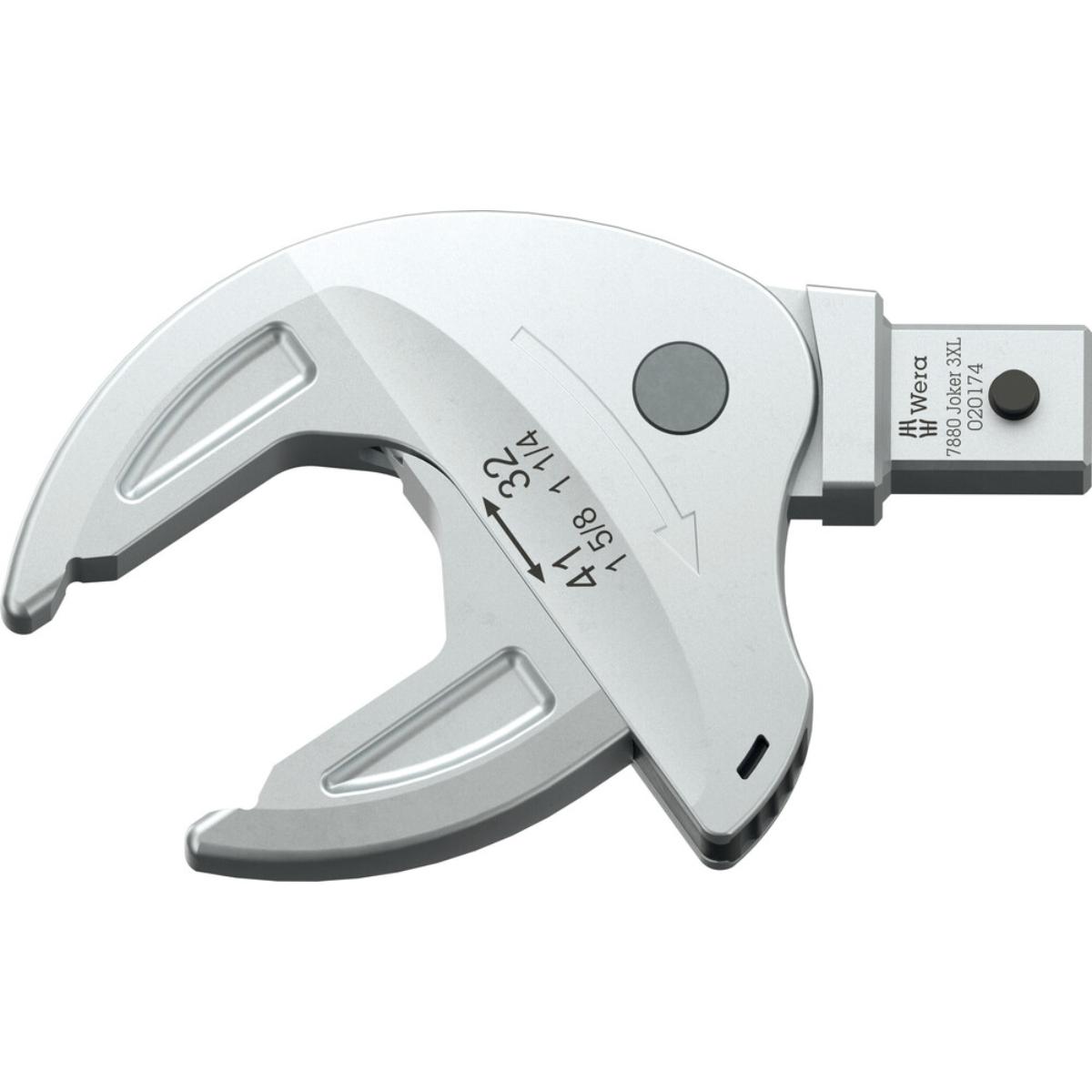 Wera 7880 Joker 3XL Selbstjustierender Einsteck-Maulschlüssel für Schlüsselweite 32-41 mm, 14x18 mm