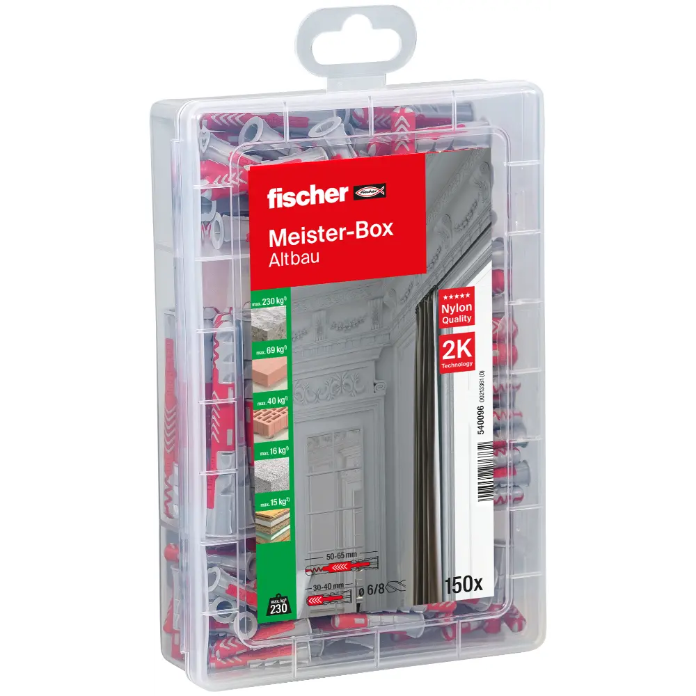 Fischer Dübelsortiment Meister-Box Altbau (150 Teile)