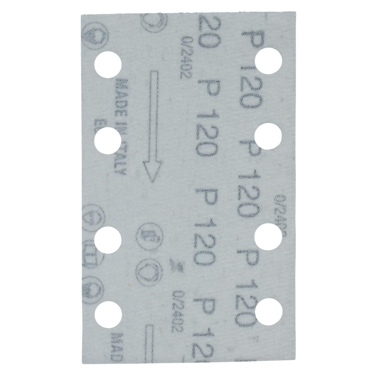 Makita Schleifpapier 80x130mm, Körnung A120,Klett, 8 Loch, 10 Stück