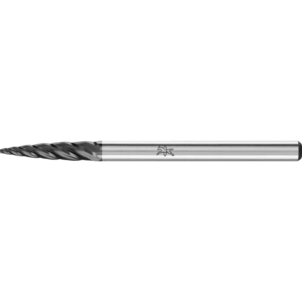 PFERD TOOLS Hartmetall Hochleistungsfrässtift ALU Spitzbogen SPG Ø 03x13mm Schaft-Ø 3mm HICOAT beschichtet für Alu/NE Metalle