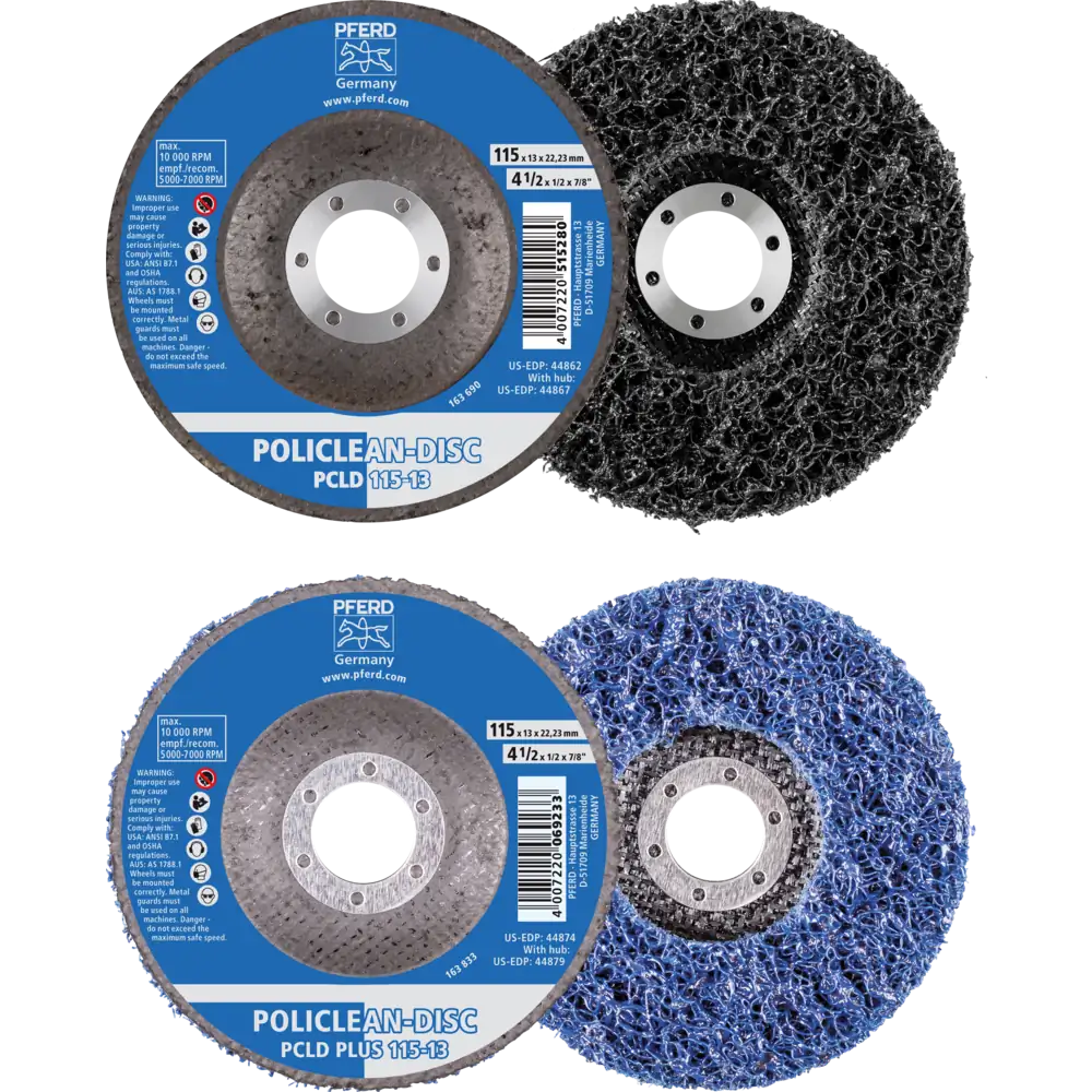 PFERD TOOLS POLICLEAN PLUS PCLD Reinigungsvlies Bohrung 22,3 mm für grobe Reinigungsarbeiten