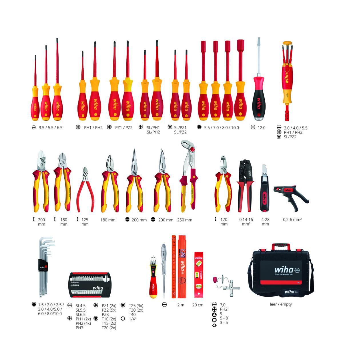 Wiha Werkzeugkoffer XL electric 81-teilges Set