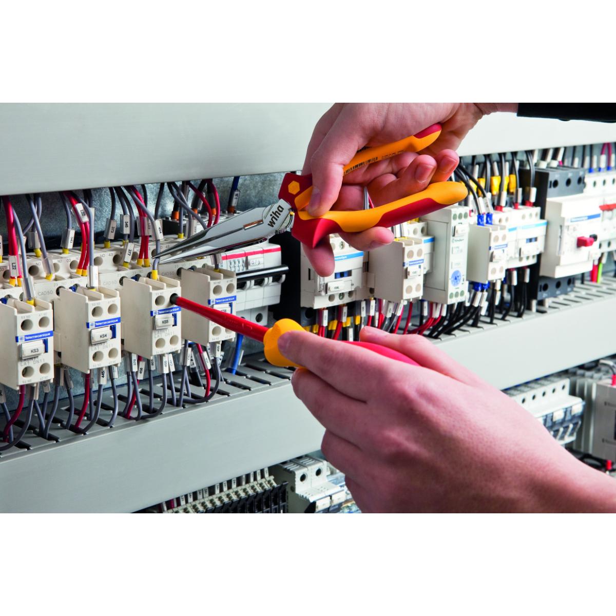 Wiha Zangen Set Professional electric Kombi-, Flachrundzange, Seitenschneider 3-teilges Set