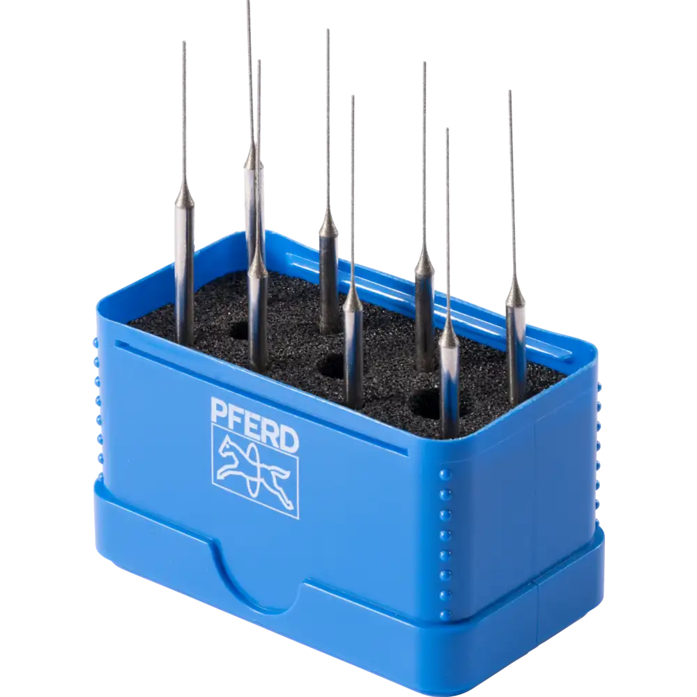 PFERD TOOLS Diamant-Nadeln-Set 8-tlg. Ø 0,42-0,72 mm Schaft-Ø3 mm D46/64 (fein)