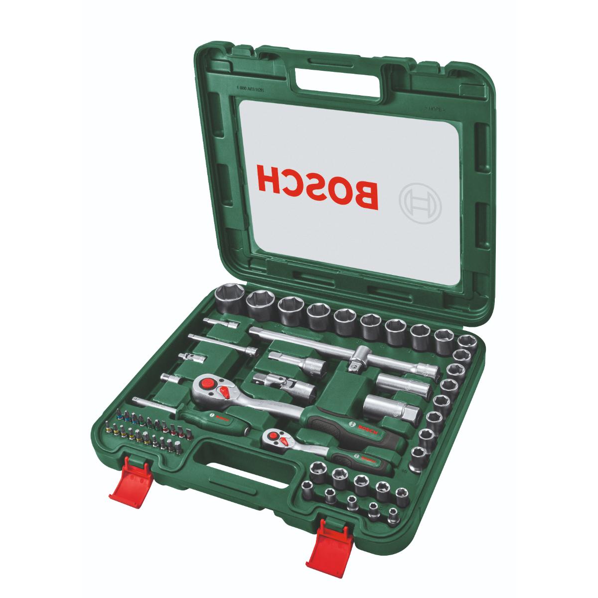 Bosch Handwerkzeuge 1/4"- + 1/2"-Ratschen-Set 60-teilig