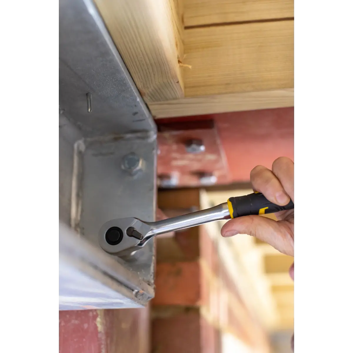 STANLEY FATMAX 3/8 Zoll High Perfomance Umschaltknarre, 120 Zähne, mit Bi-Material Griff für Kontrolle und Komfort