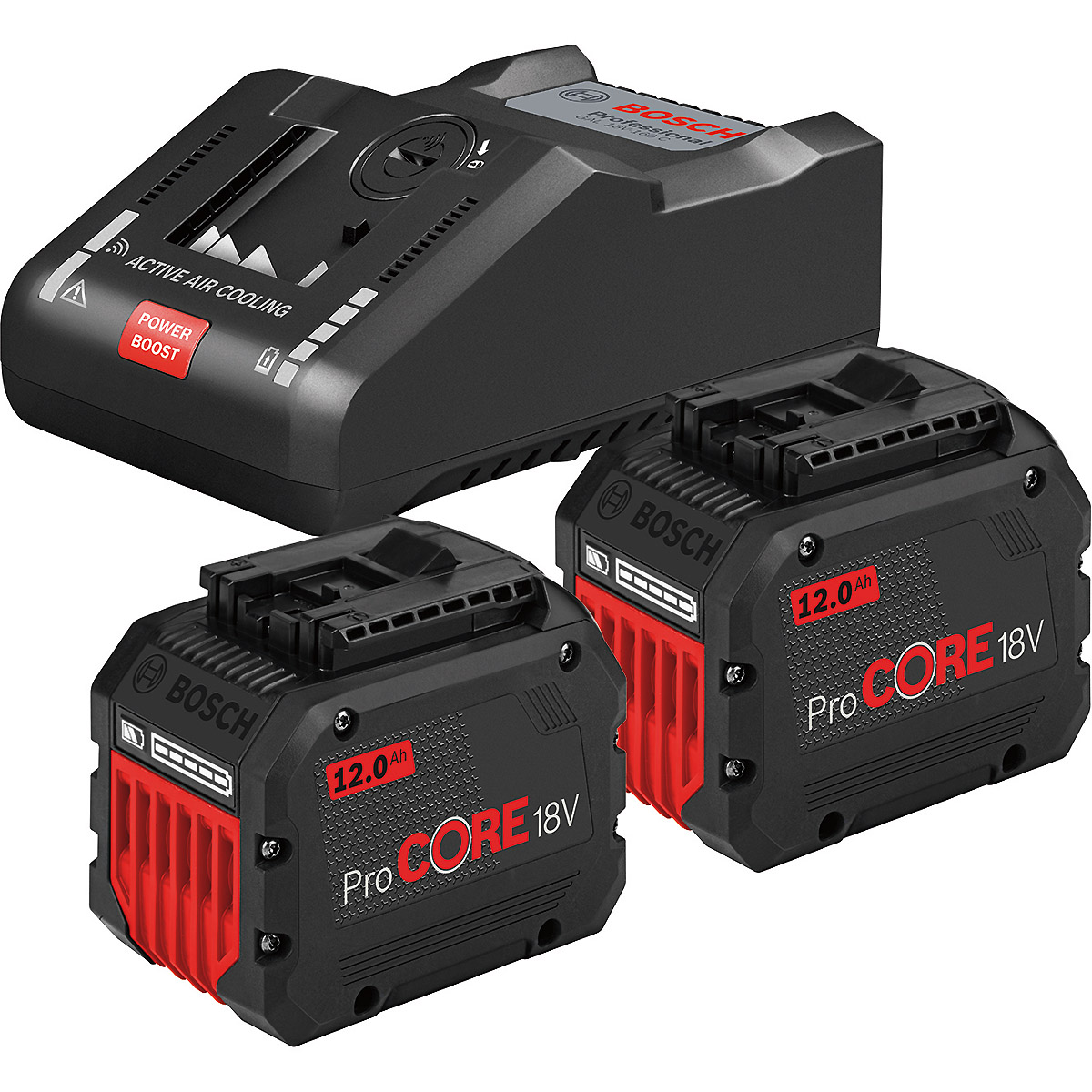 Bosch Starter-Set 2 x ProCORE18V 12.0Ah + GAL 18V-160 C + GCY 42