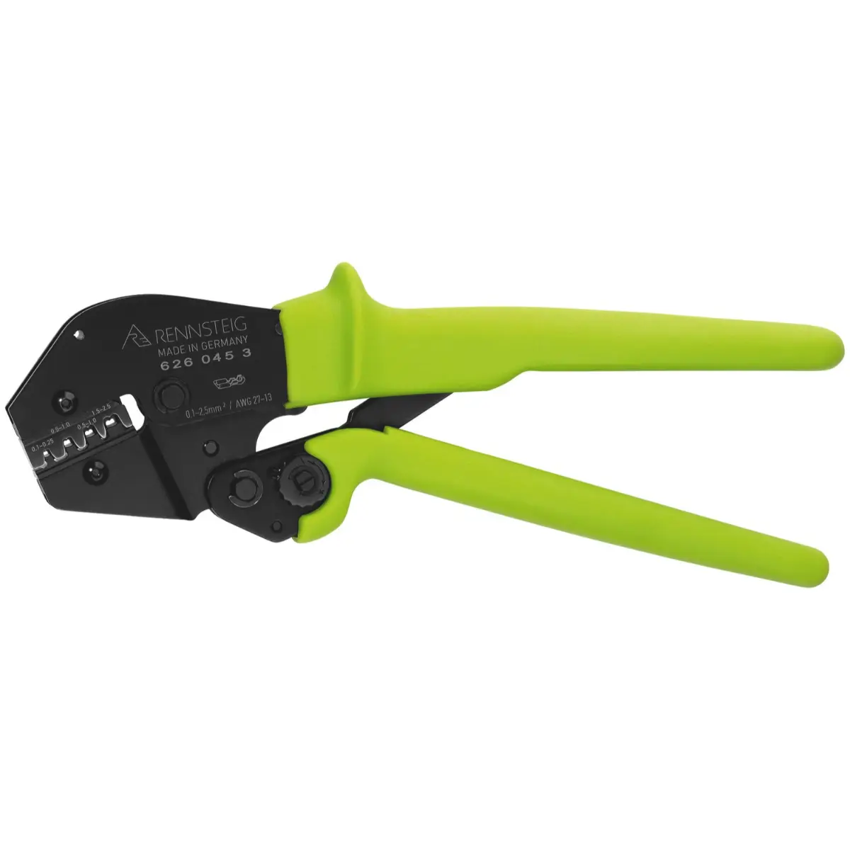 Rennsteig Crimpzange PEW 16 für unisolierte Flachsteckverbinder 0,1 / 2,5 mm²