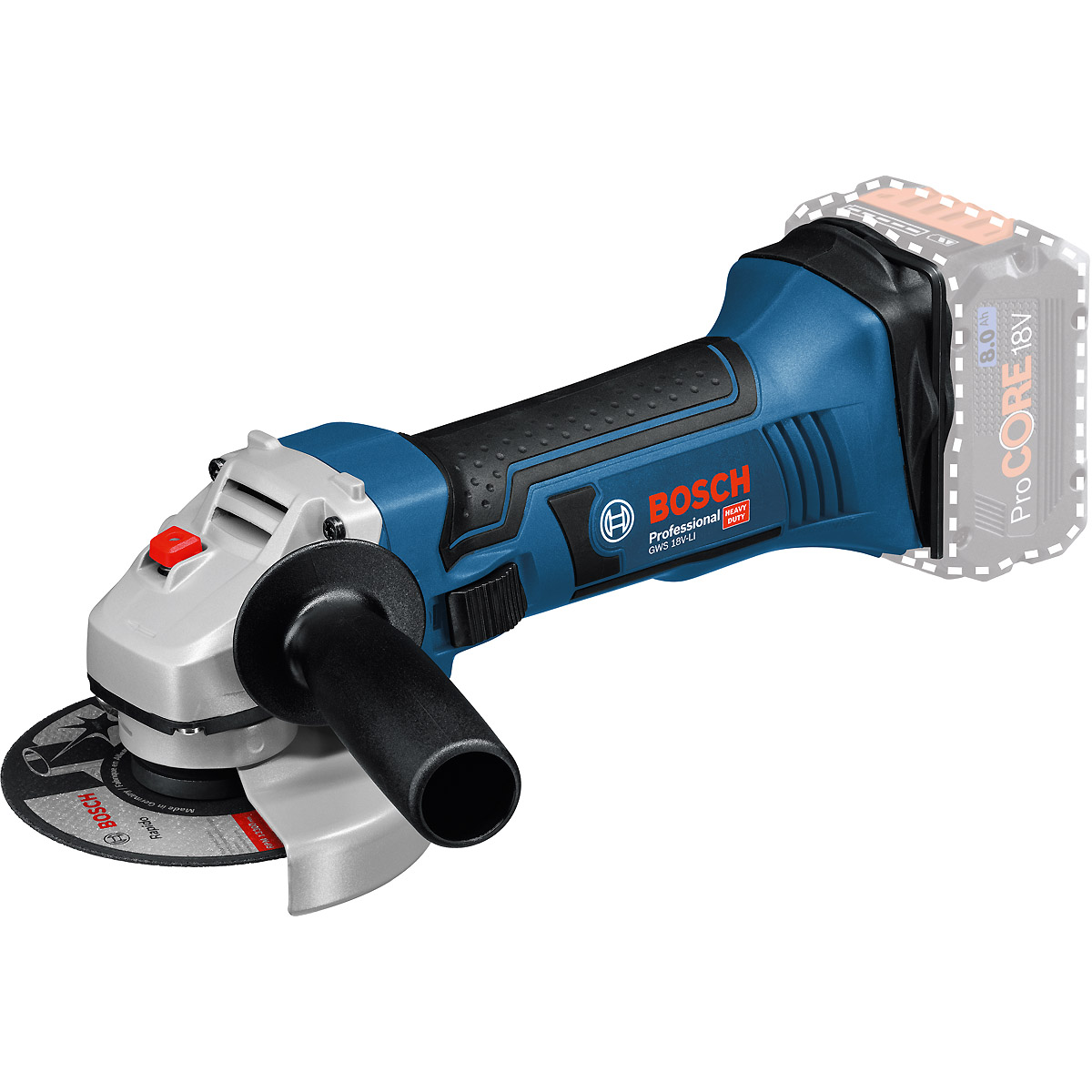 Bosch Akku-Winkelschleifer GWS 18-125 V-LI, Solo Version