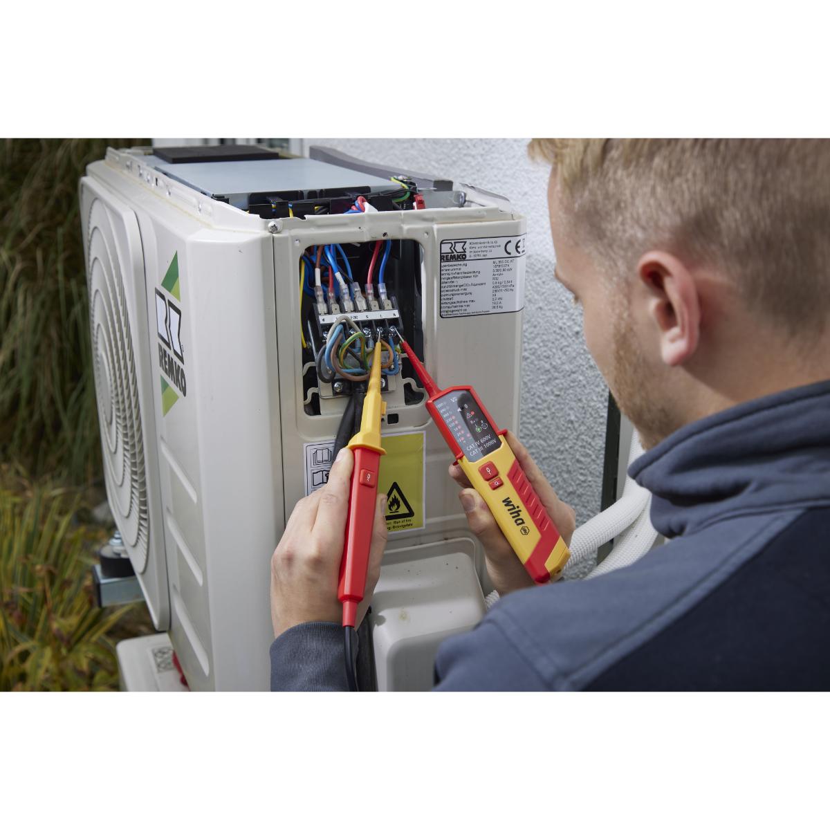 Wiha Spannungs- und Durchgangsprüfer 12 - 1.000 V AC, CAT IV mit 2x AAA-Batterien