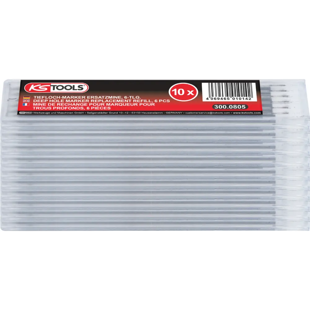 KS TOOLS Tiefloch-Marker Ersatzmine, 10x6er Pack