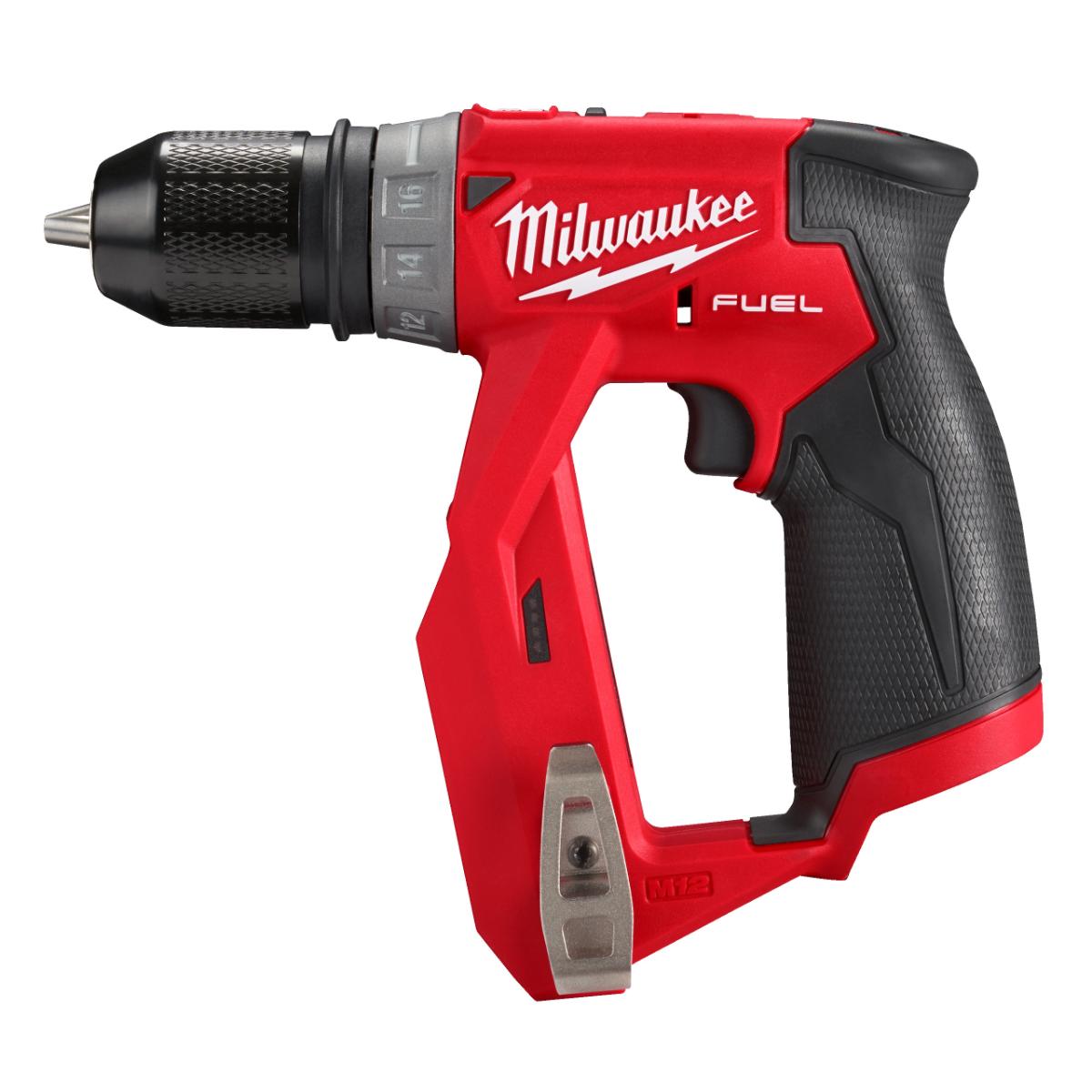 Milwaukee FUEL Akku-Kompakt-Bohrschrauber mit Schnellwechselbohrfutter M12 FDDX-0