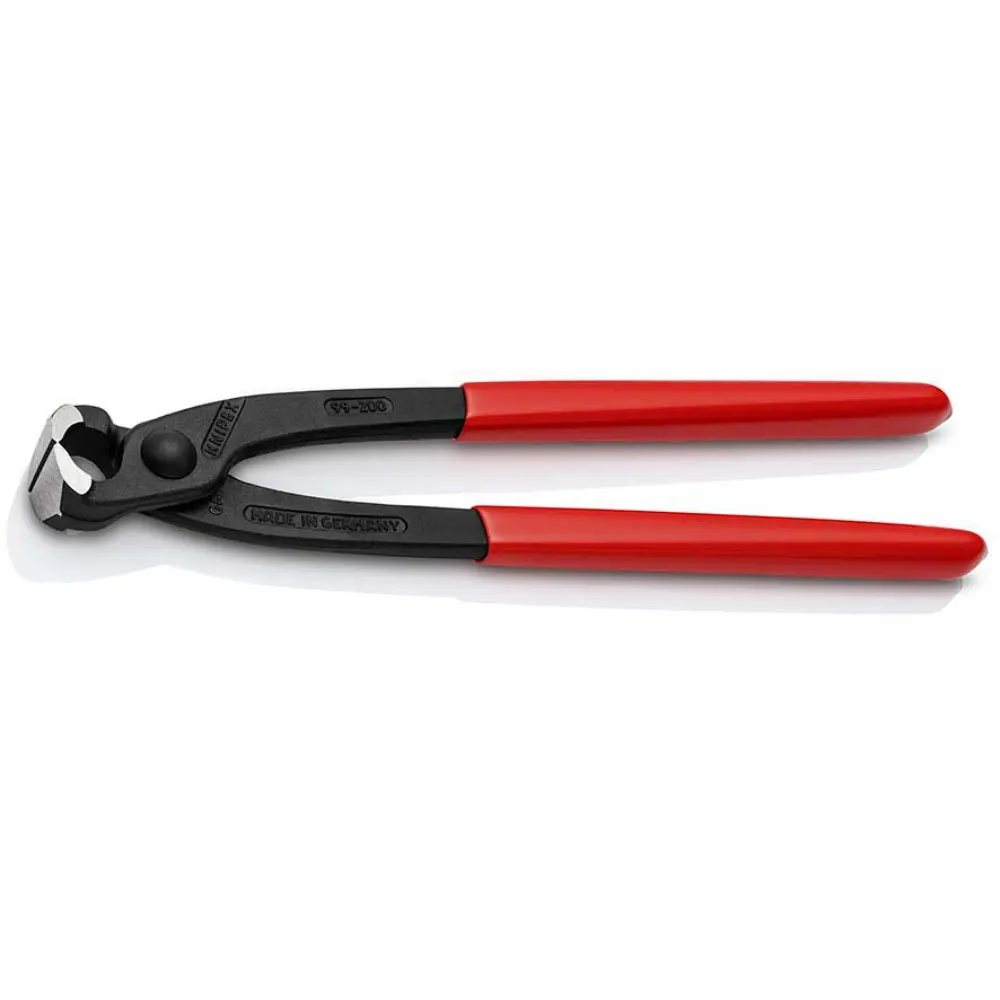 KNIPEX Monierzange (Rabitz- oder Flechterzange) mit Kunststoff überzogen schwarz atramentiert 200 mm