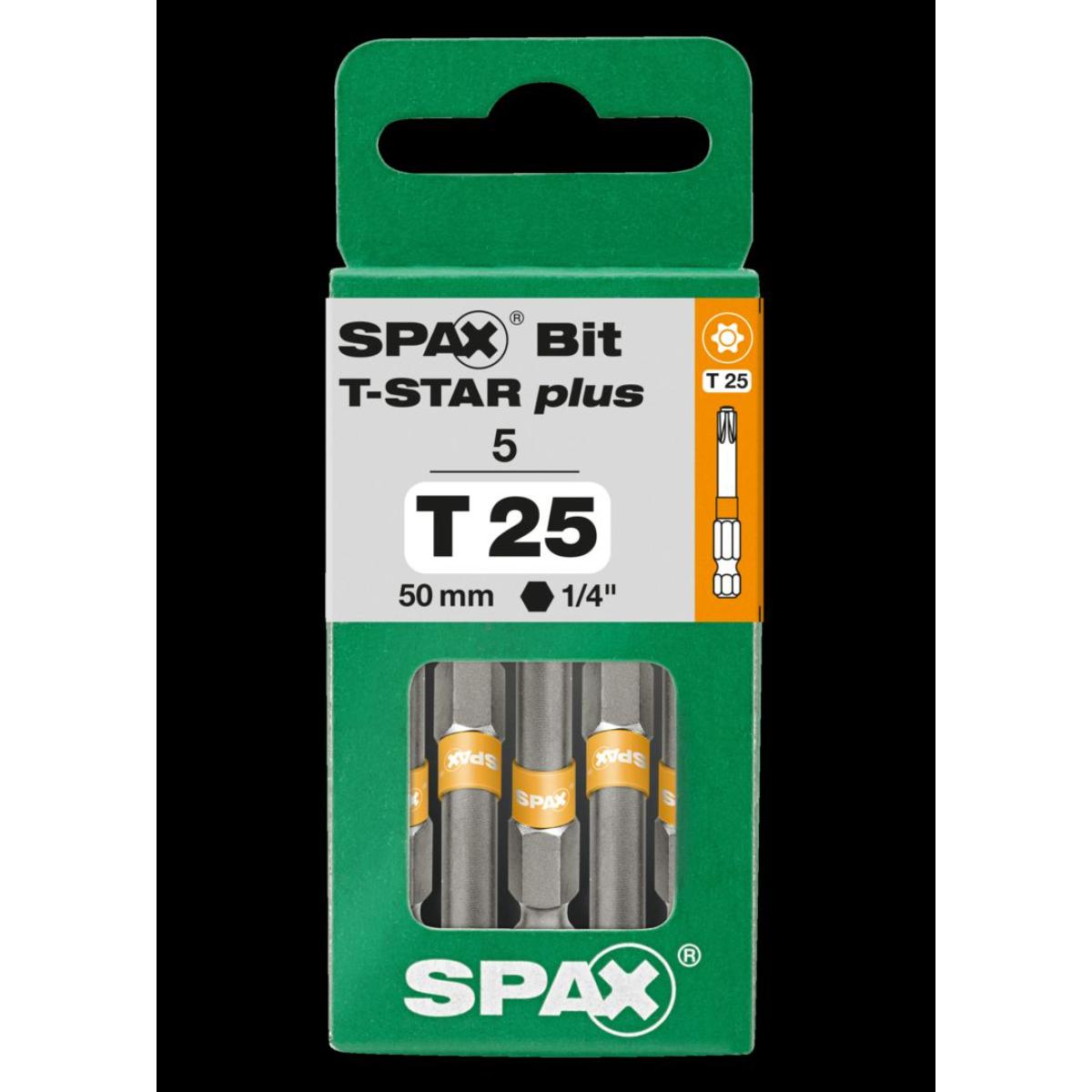 SPAX Bit T-Star Plus T25 50mm, 5 Stück