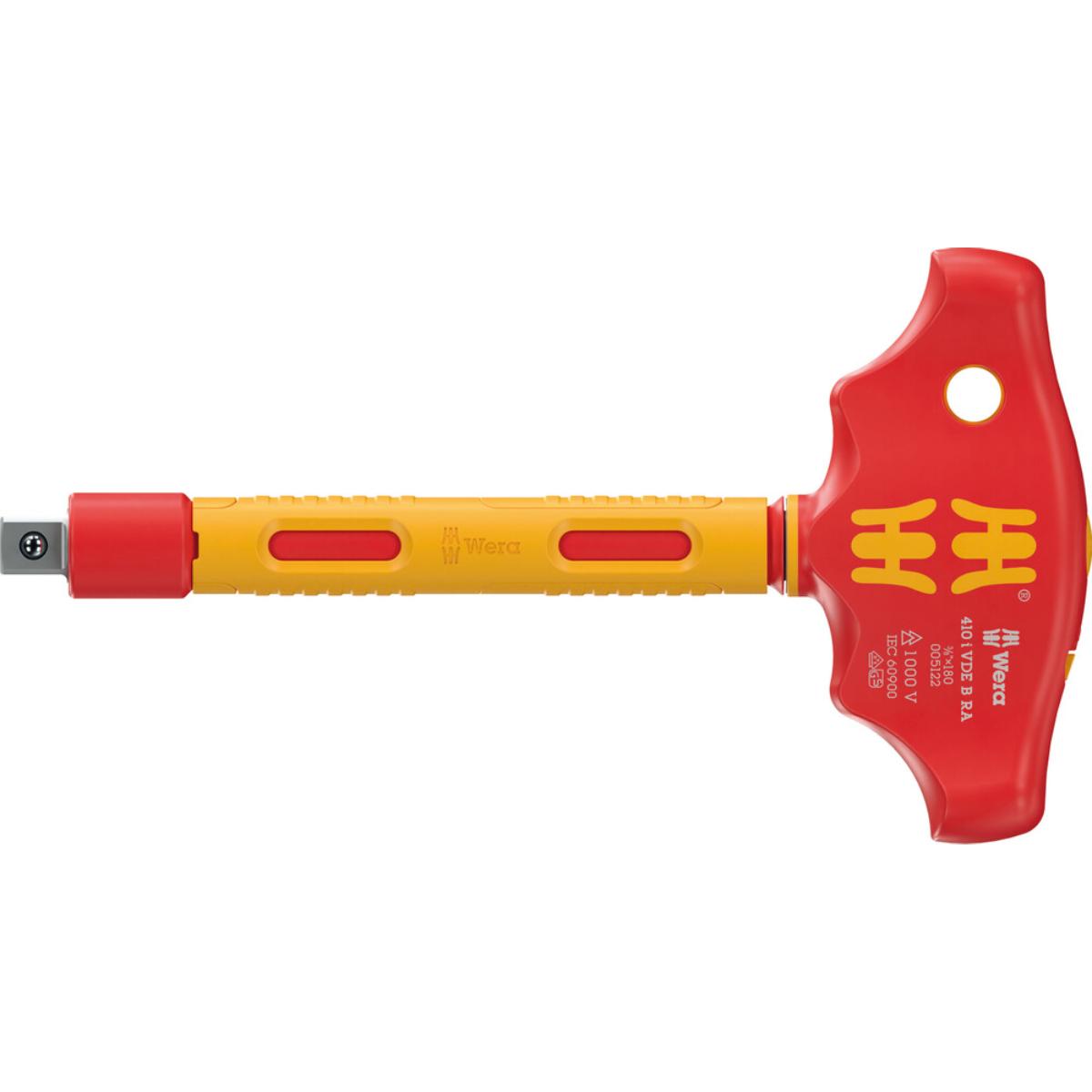 Wera 410 i VDE A RA VDE-isolierter Quergriff-Adapterschraubendreher mit Ratschenfunktion 