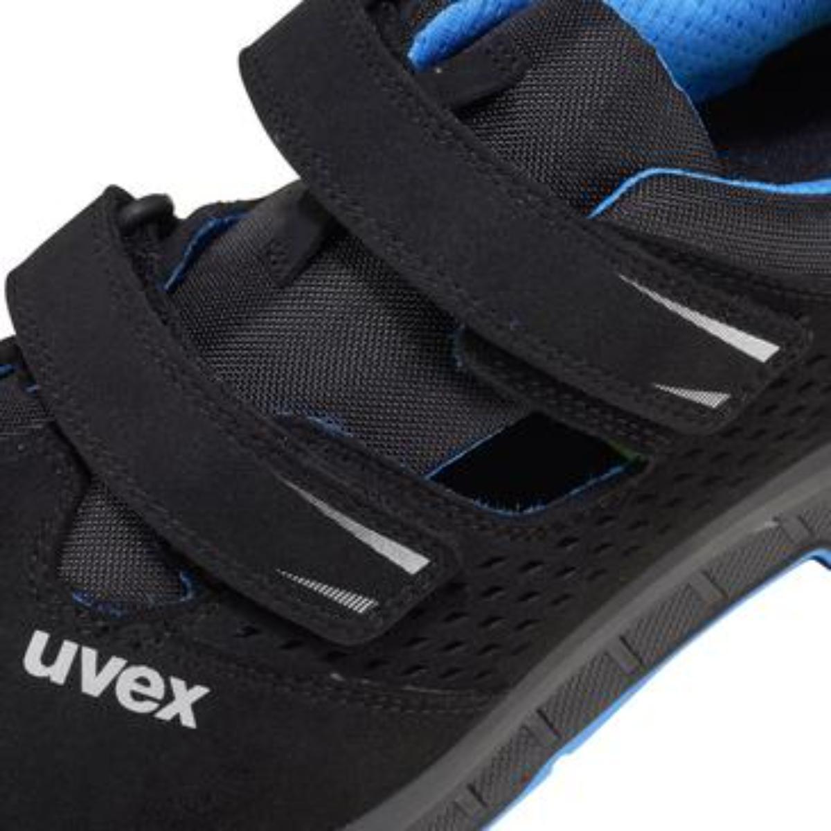 uvex 2 trend Sicherheitsschuh Sandalen S1P blau-schwarz