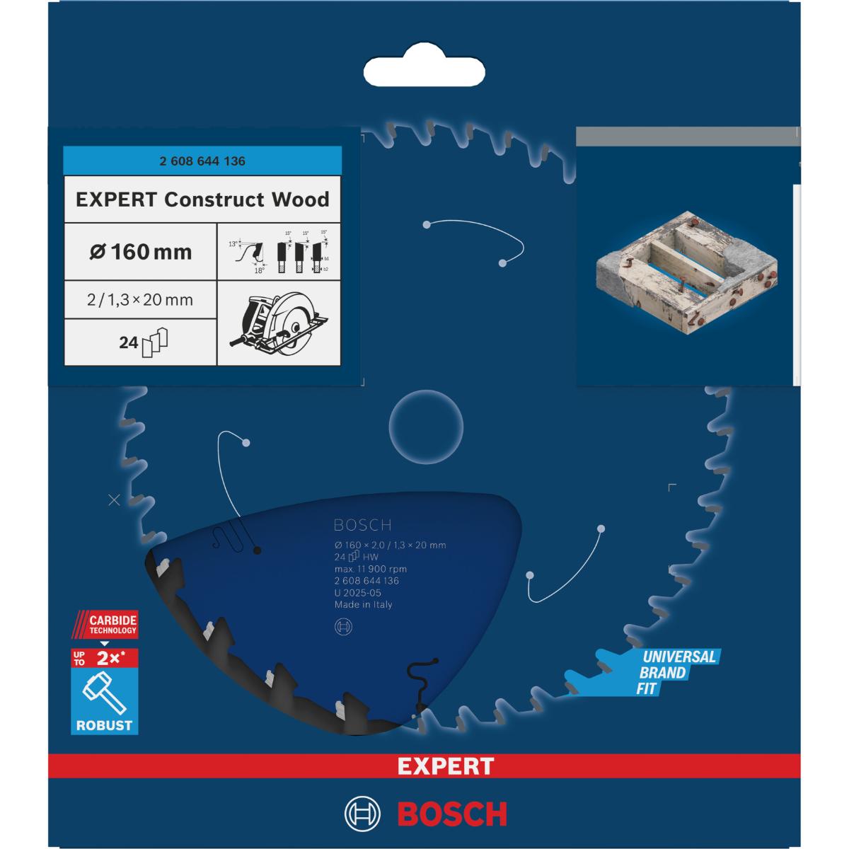 Bosch Kreissägeblatt Expert for Construct Wood