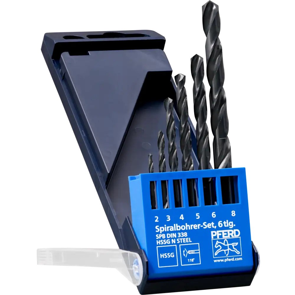 PFERD TOOLS Spiralbohrer-Set 6-tlg. STEEL HSSG N DIN 338 universal PFERD TOOLS Spiralbohrer-Set 6-tlg. STEEL HSSG N DIN 338 universal