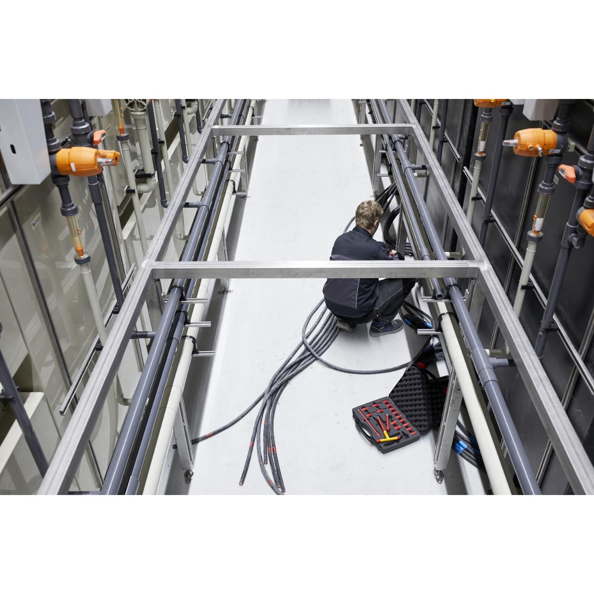 Wiha Umschaltknarren Set electric 3/8 zoll 20-teilges Set mit Druckknopf und Kugelsicherung mit Tasche