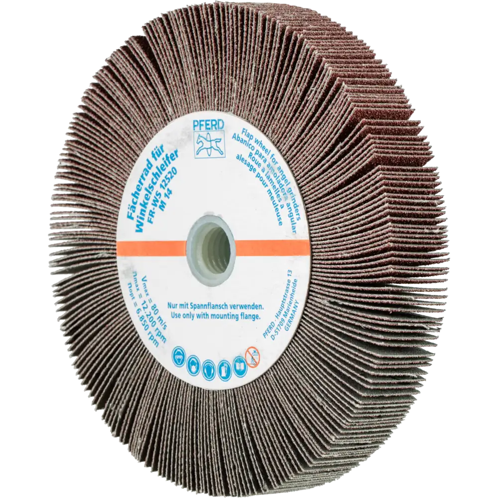 PFERD TOOLS Lamellenschleifrad für Winkelschleifer FR WS M14 universelle Anwendung