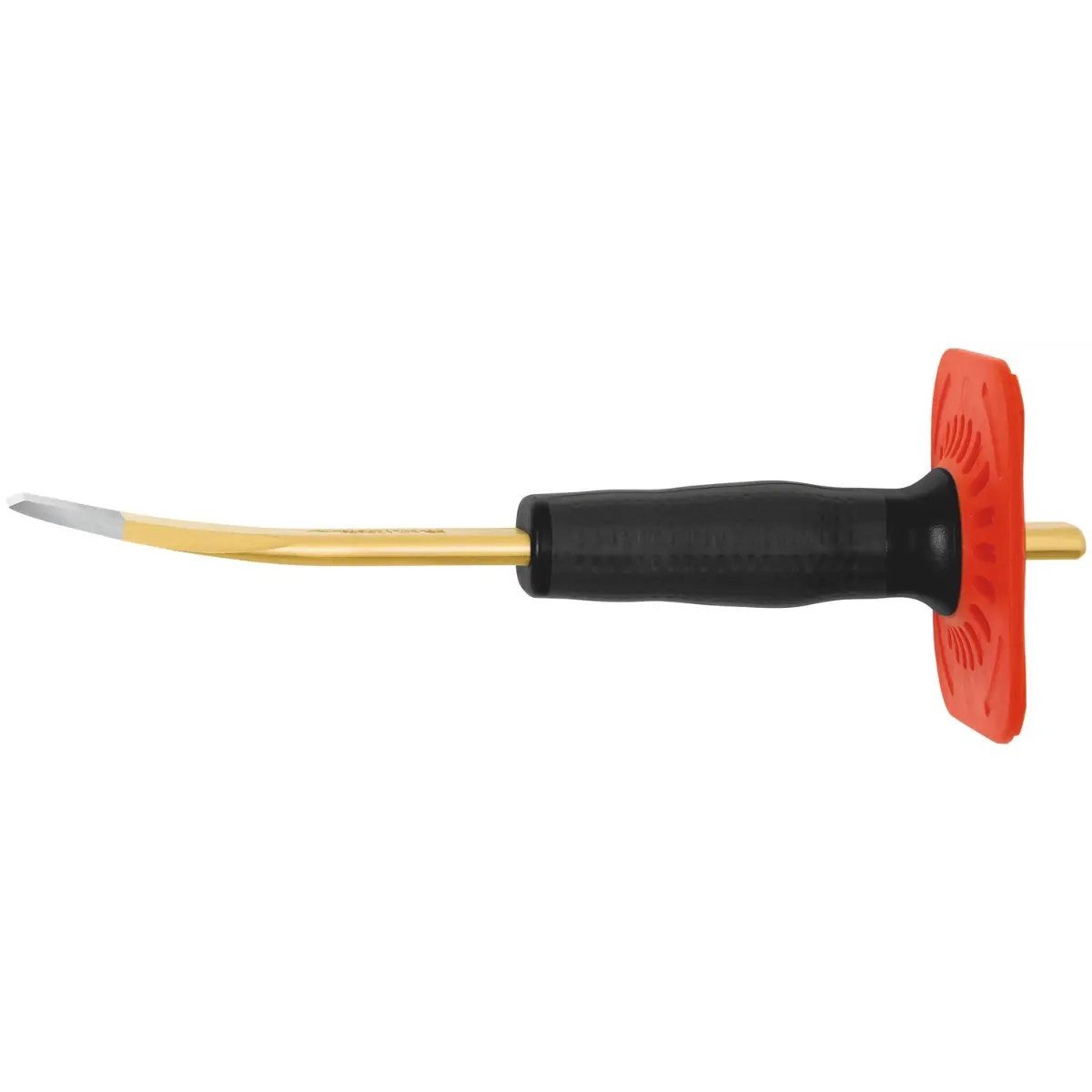 Rennsteig Schlitzmeißel mit Handschutz gebogen 27 x 240 mm, poliert