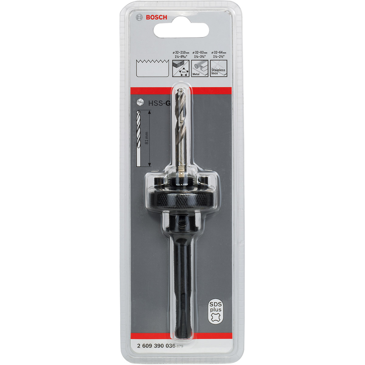 Bosch SDS plus-Adapter, 5/8 Zoll - 18 UNF, 32 bis 210 mm