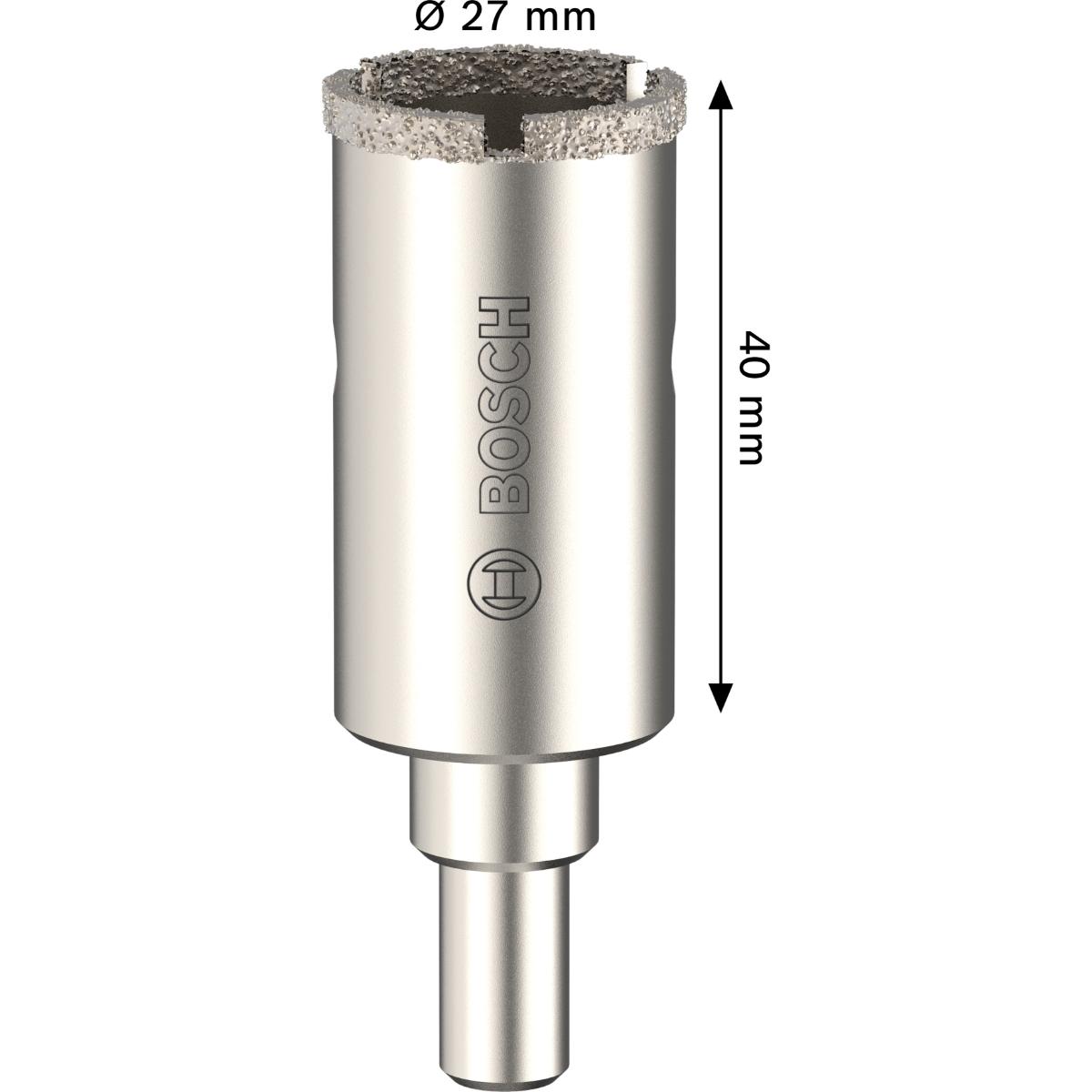 Bosch Tiles Lochsäge mit Aufsteckhalter, 27 x 40 mm