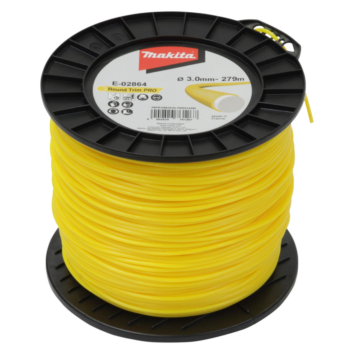 Makita Mähfaden Round Trim PRO, Ø 3,0 mm, 279 m, verstärkt, Longlife Makita Mähfaden Round Trim PRO, Ø 3,0 mm, 279 m, verstärkt, Longlife