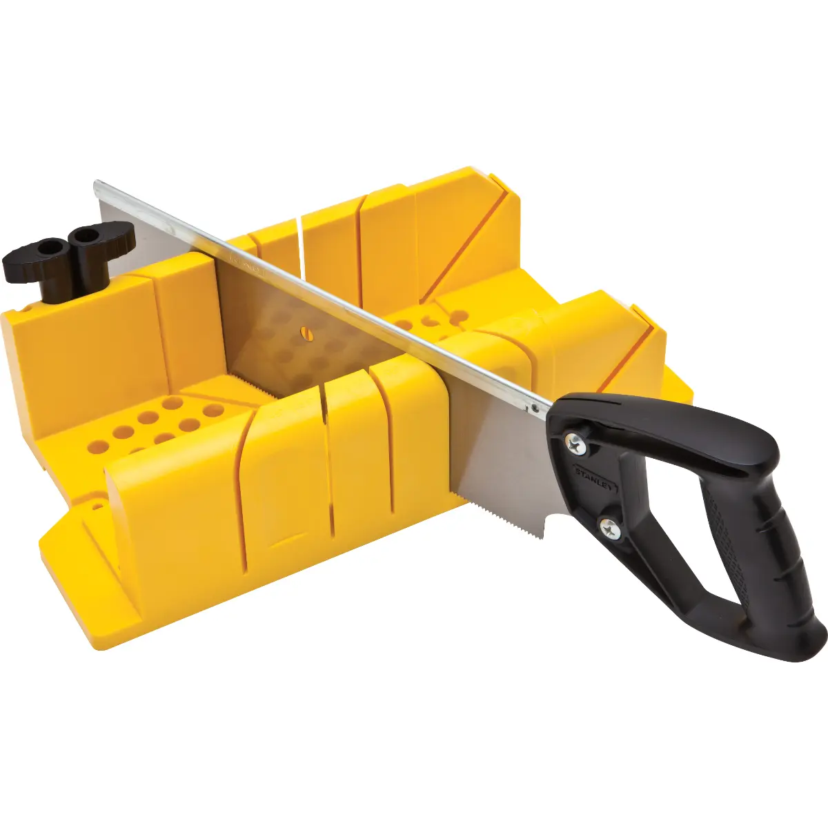 STANLEY Gehrungslade Ku. mit Säge 300 x 130 x 80 mm Integrierter Sägenstop