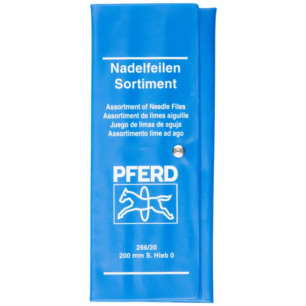 PFERD TOOLS Präzisions-Nadelfeilen-Set 12-tlg. in Rolltasche 200mm Schweizer Hieb 0, grob