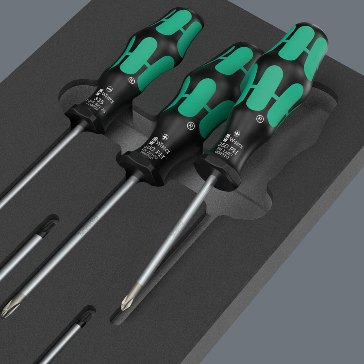Wera 9719 Schaumstoffeinlage Schraubendreher Kraftform Serie 300 Set 3