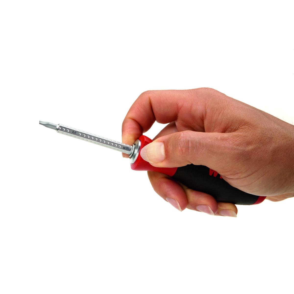 Wiha Schraubendreher mit Wechselklingen Set SYSTEM 6 Sechskant-Steckschlüssel 13-teilges Set mit Rolltasche