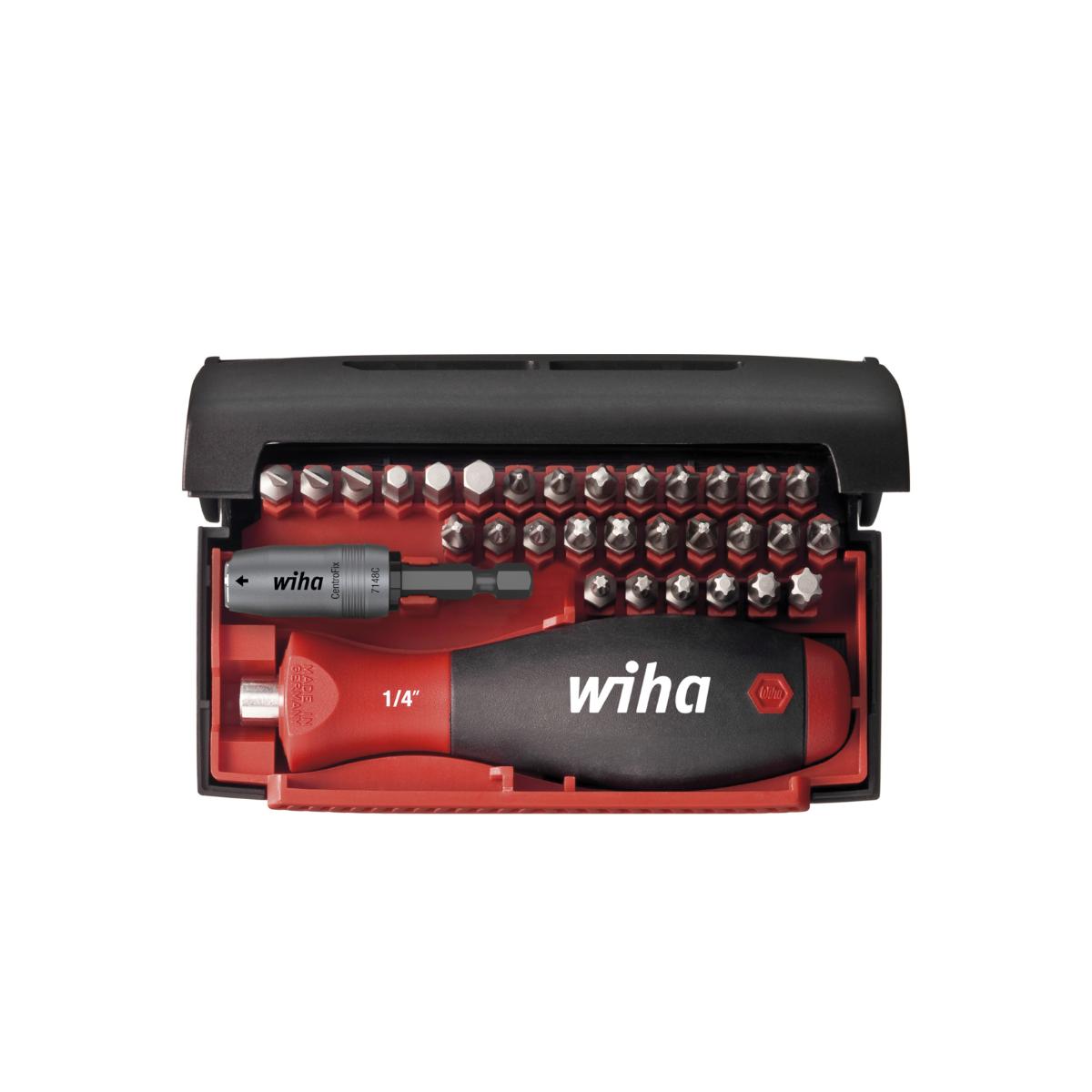 Wiha Bit Set Collector Standard 25 mm gemischt 32-teilges Set 1/4 zoll C6,3 mit Box - 5 Stück