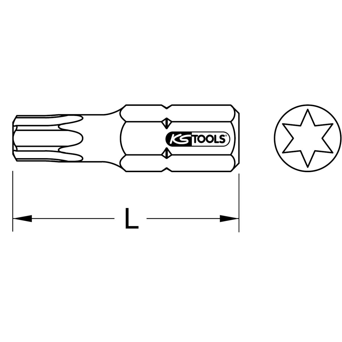KS Tools KS Tools 1/4" Torx-Bit T5, 25mm, S2, Form C