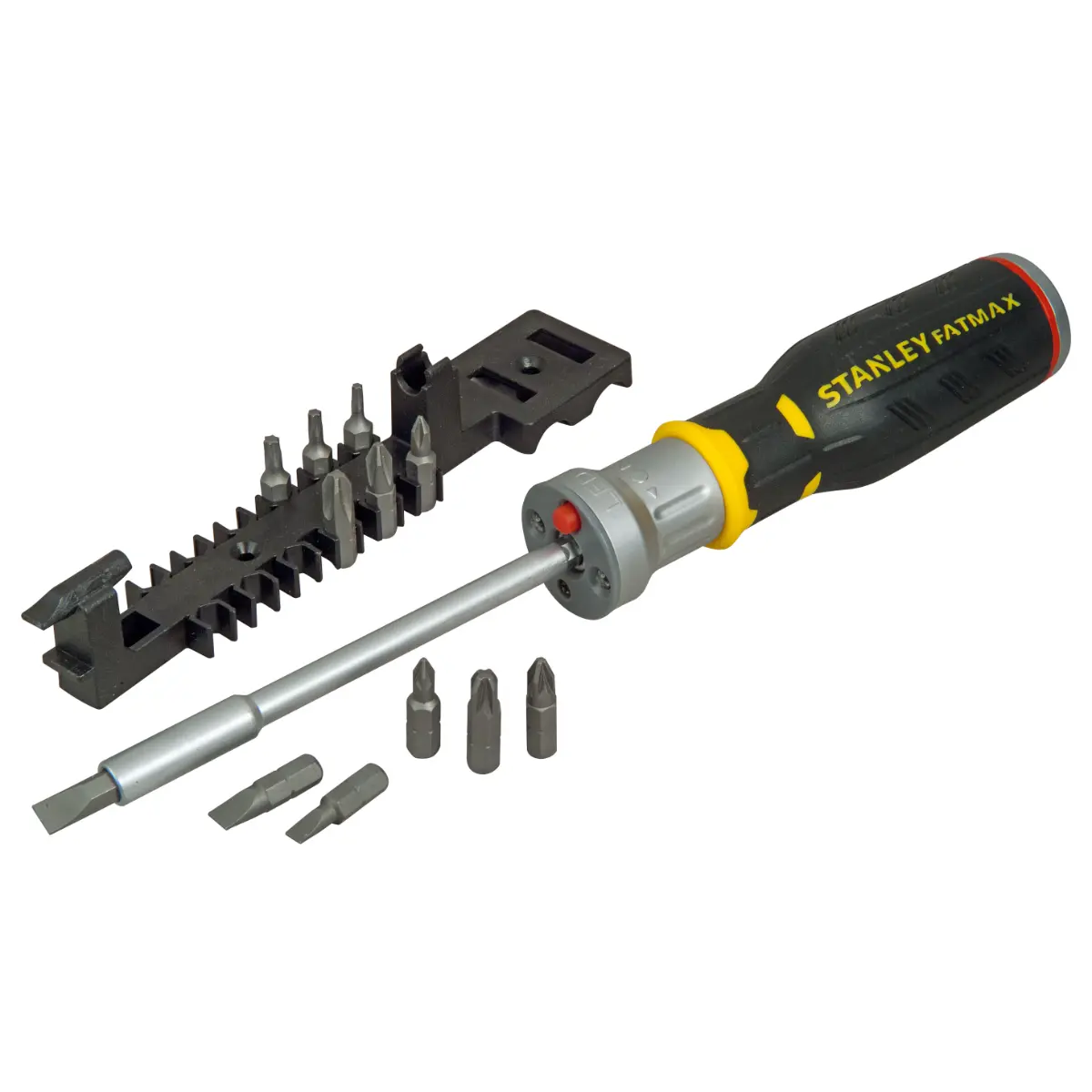 STANLEY FATMAX Schraubendreher Bit-Schraubendreher mit Ratsche Inklusive 12 Bits