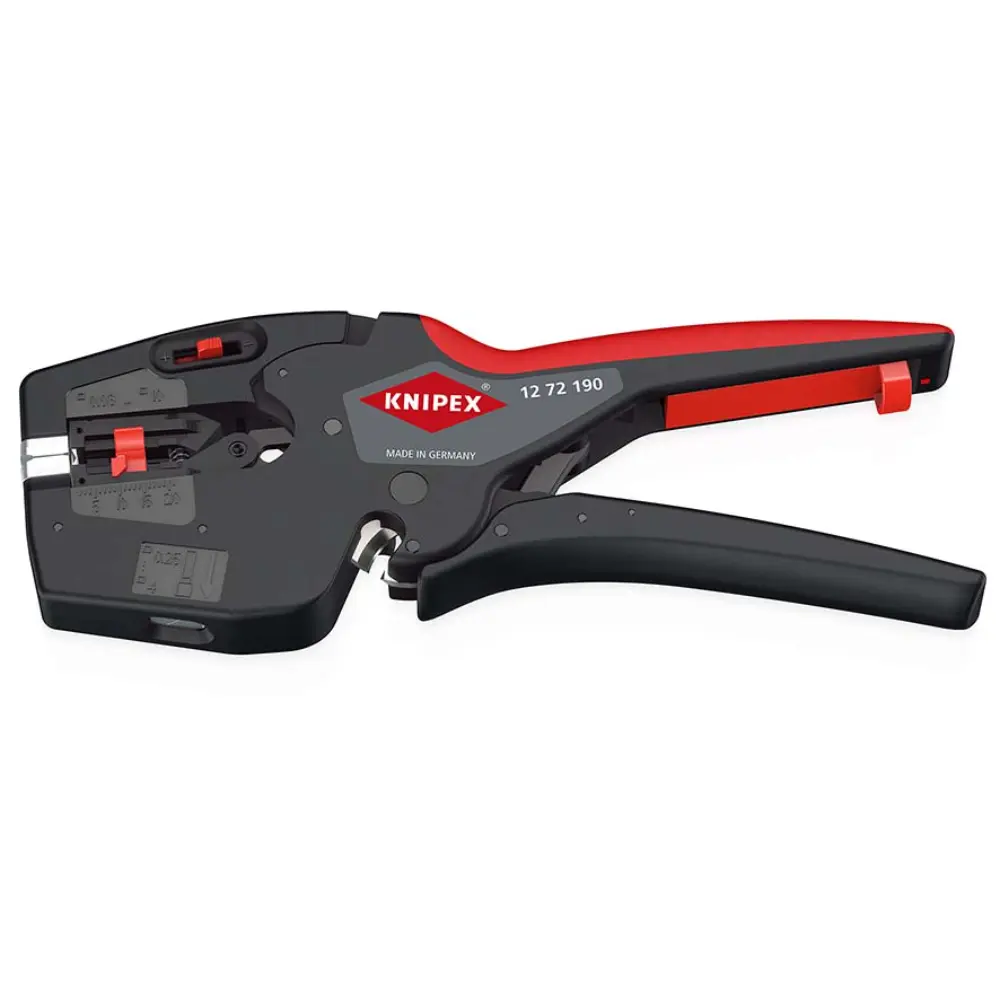 KNIPEX NexStrip Elektriker-Multiwerkzeug mit rutschhemmenden Kunststoff-Hüllen 190 mm