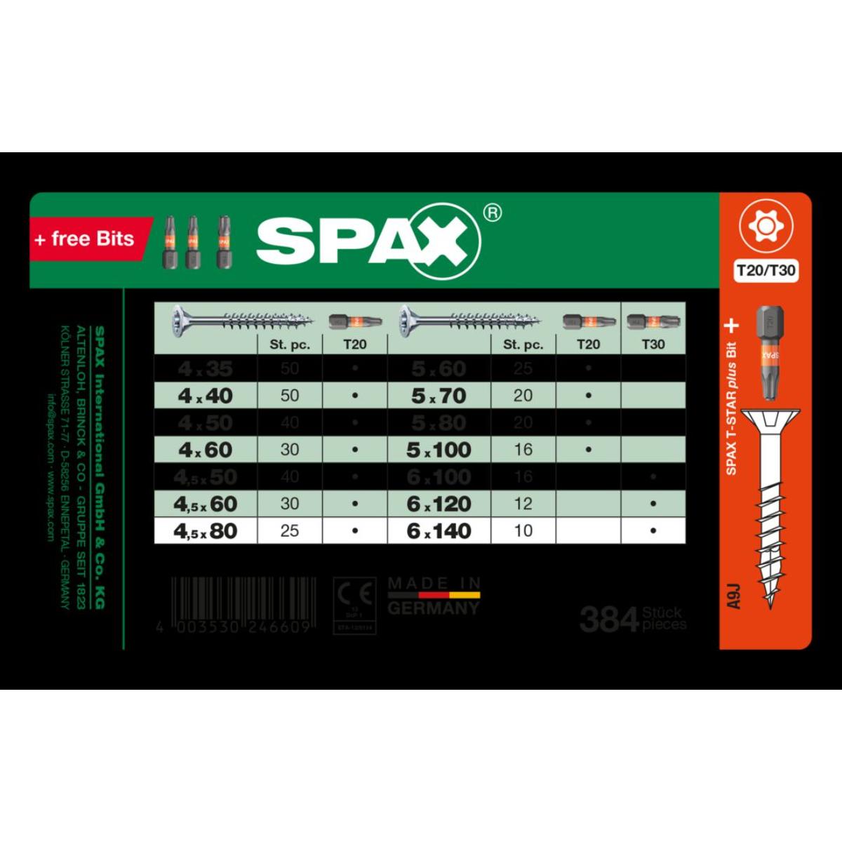 SPAX SORTIMENT KOFFER T-STAR PLUS WIROX