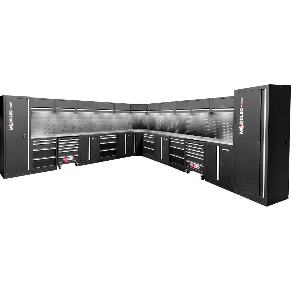 KS TOOLS Werkstatt-Schranksystem, L-Form, 4760 x 4760 mm