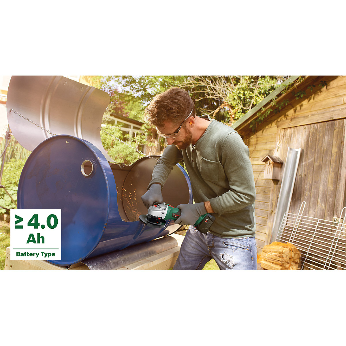 Bosch Akku-Winkelschleifer AdvancedGrind 18 SBX Set