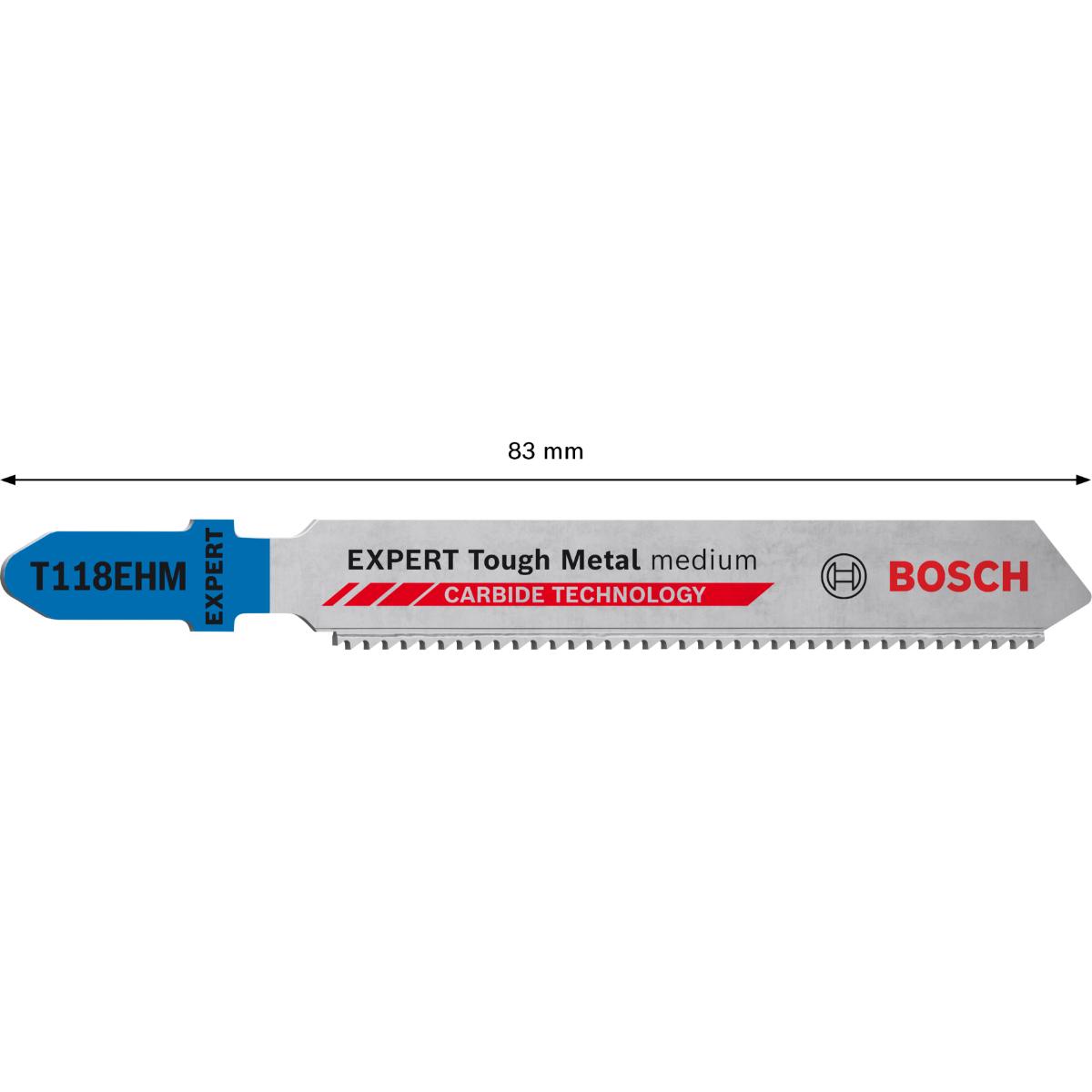 Bosch EXPERT ‘Stainless Steel’ T 118 EHM Stichsägeblatt, 3 Stück