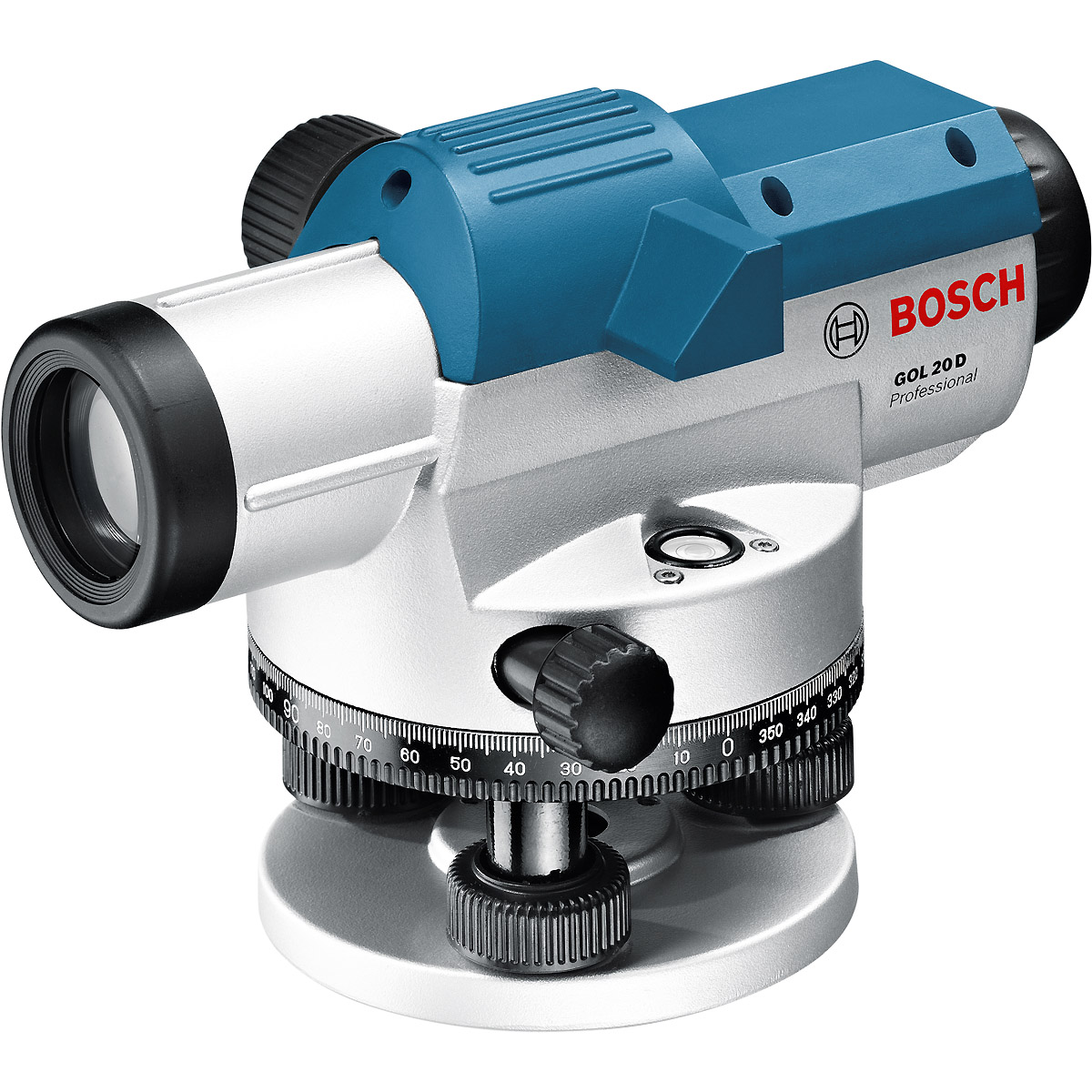 Bosch Optisches Nivelliergerät GOL 20 D, mit Baustativ BT 160, Messstab GR 500
