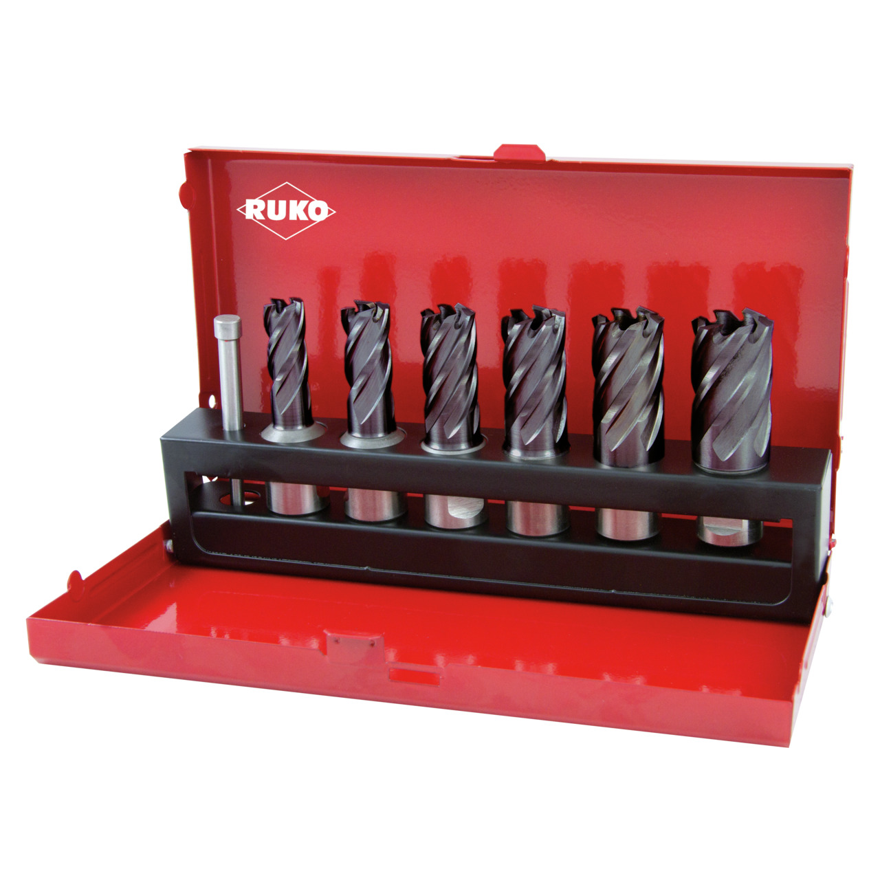 RUKO Kernbohrer-Satz HSS TiAlN mit Weldonschaft (3/4") CBN geschliffen - 7-tlg.