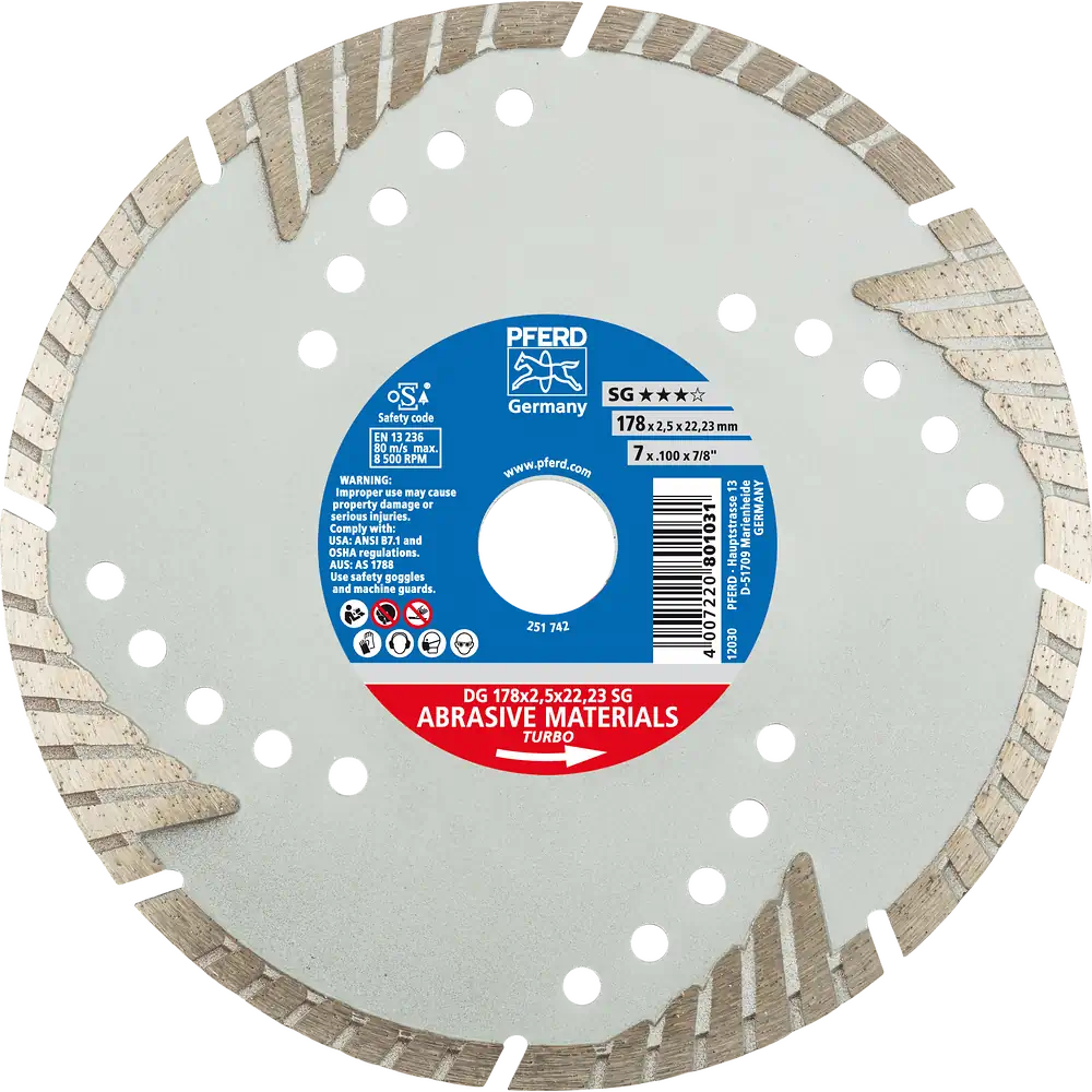 PFERD TOOLS Diamant-Trennscheibe DG 150x2,2x22,23 mm SG z. Trennen v. Stein/Beton,hohe Schnittqualität