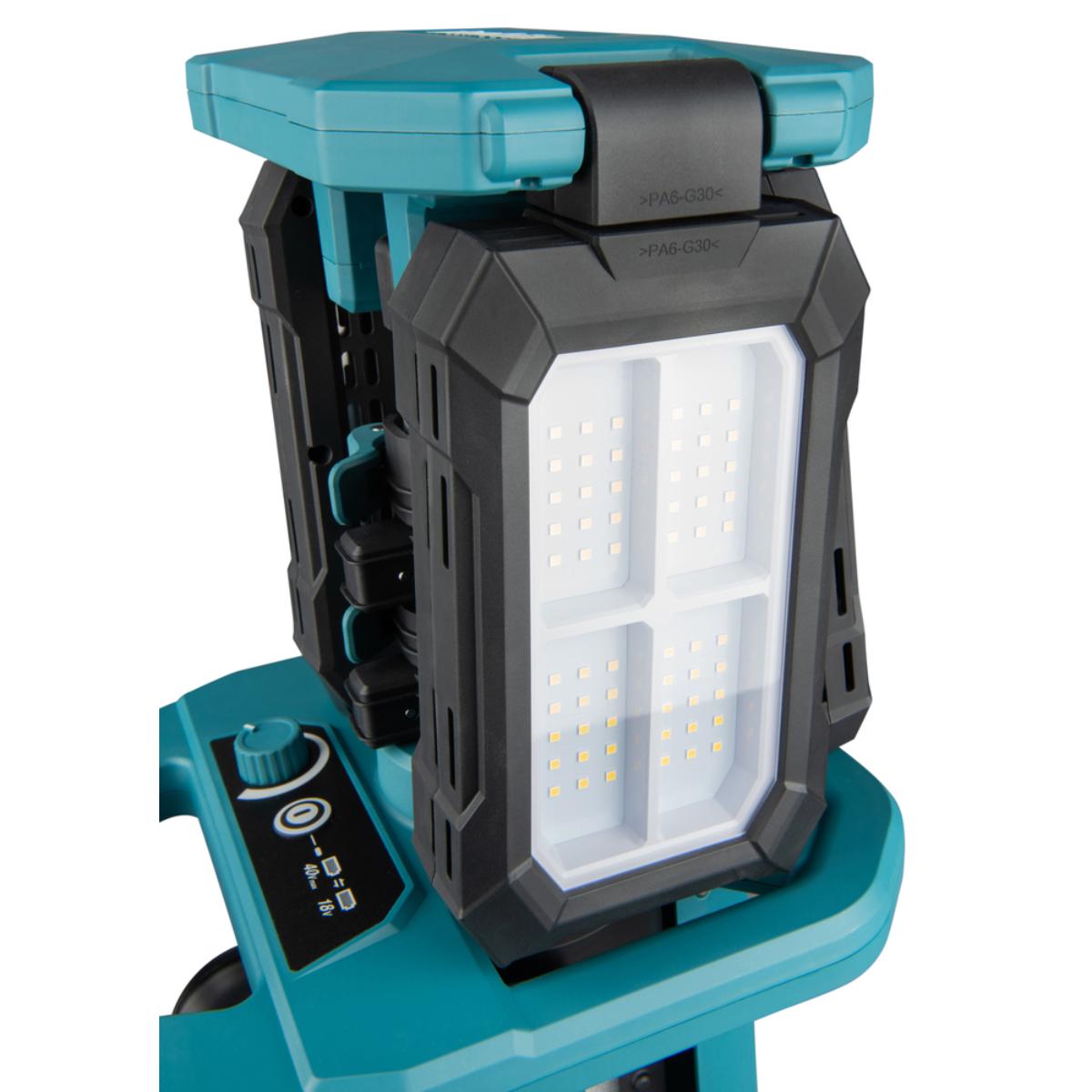 Makita Akku-LED-Baustrahler 40V max. 18V 1.100-15.000 lm 400-5.000 lx IP56