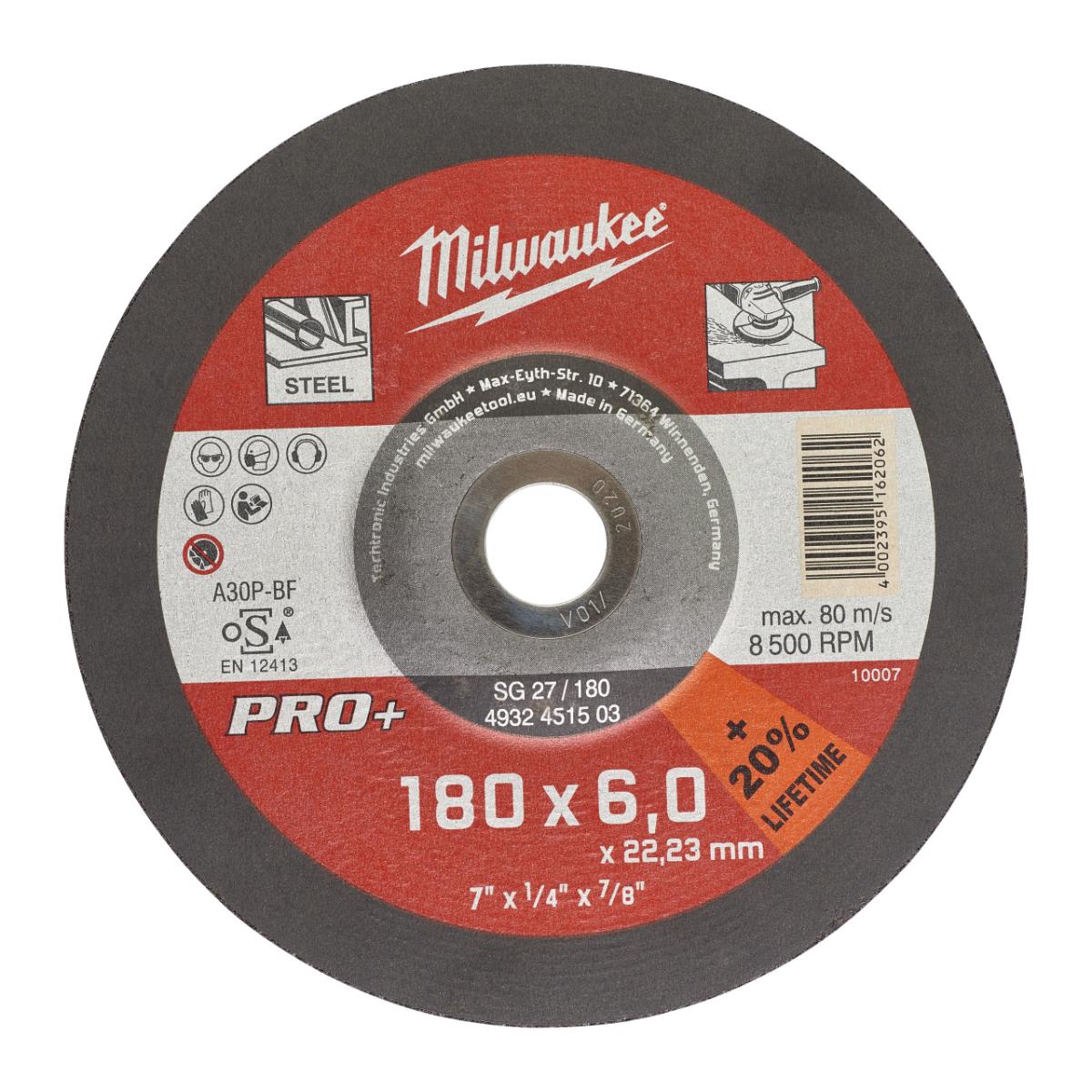 Milwaukee - Schruppscheibe 180x6 mm PRO+ 1 pcs - 4932451503