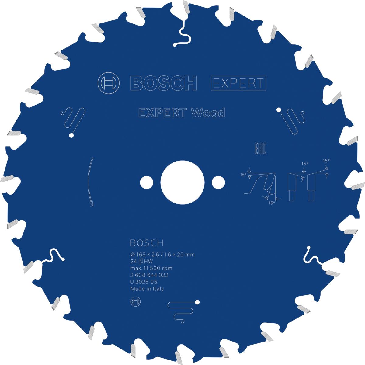 Bosch Kreissägeblatt Expert for Wood ø 165 mm