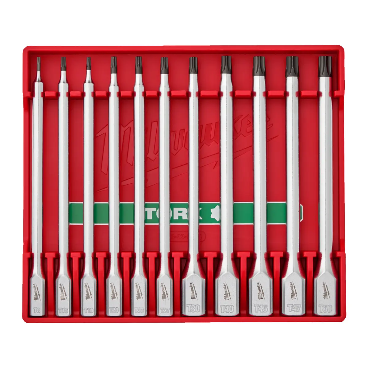 Milwaukee TX Bit-Steckschlüsseleinsatz 1/4" und 3/8" lang Set 11-teilig