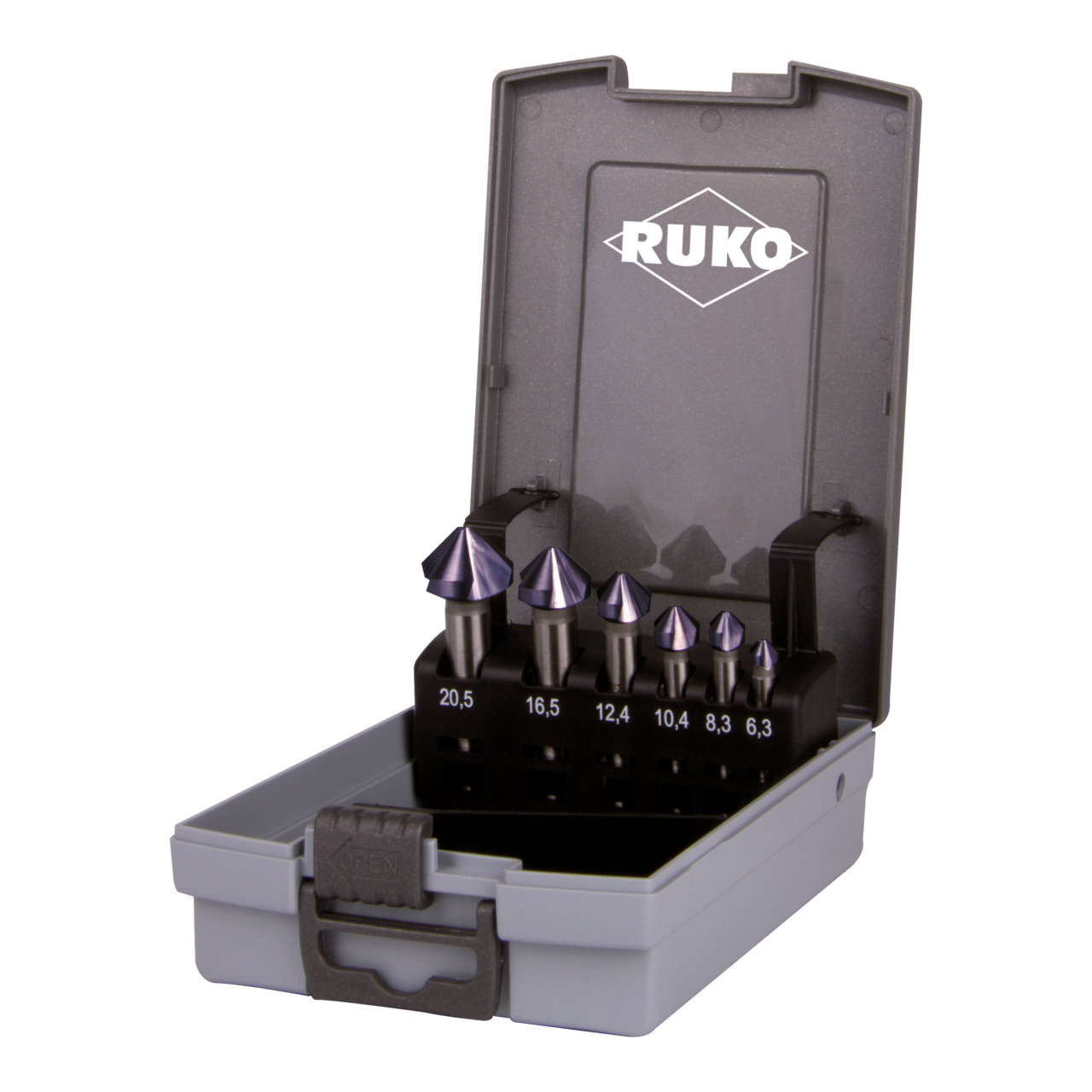 RUKO Kegelsenker-Satz DIN 335 Form C 90° HSS TiAlN - 6-tlg.